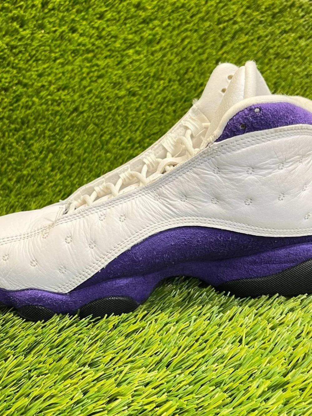 Nike Air Jordans 13 Retro Mens Size 8 White Purple Athletic Shoes‎ Sneakers